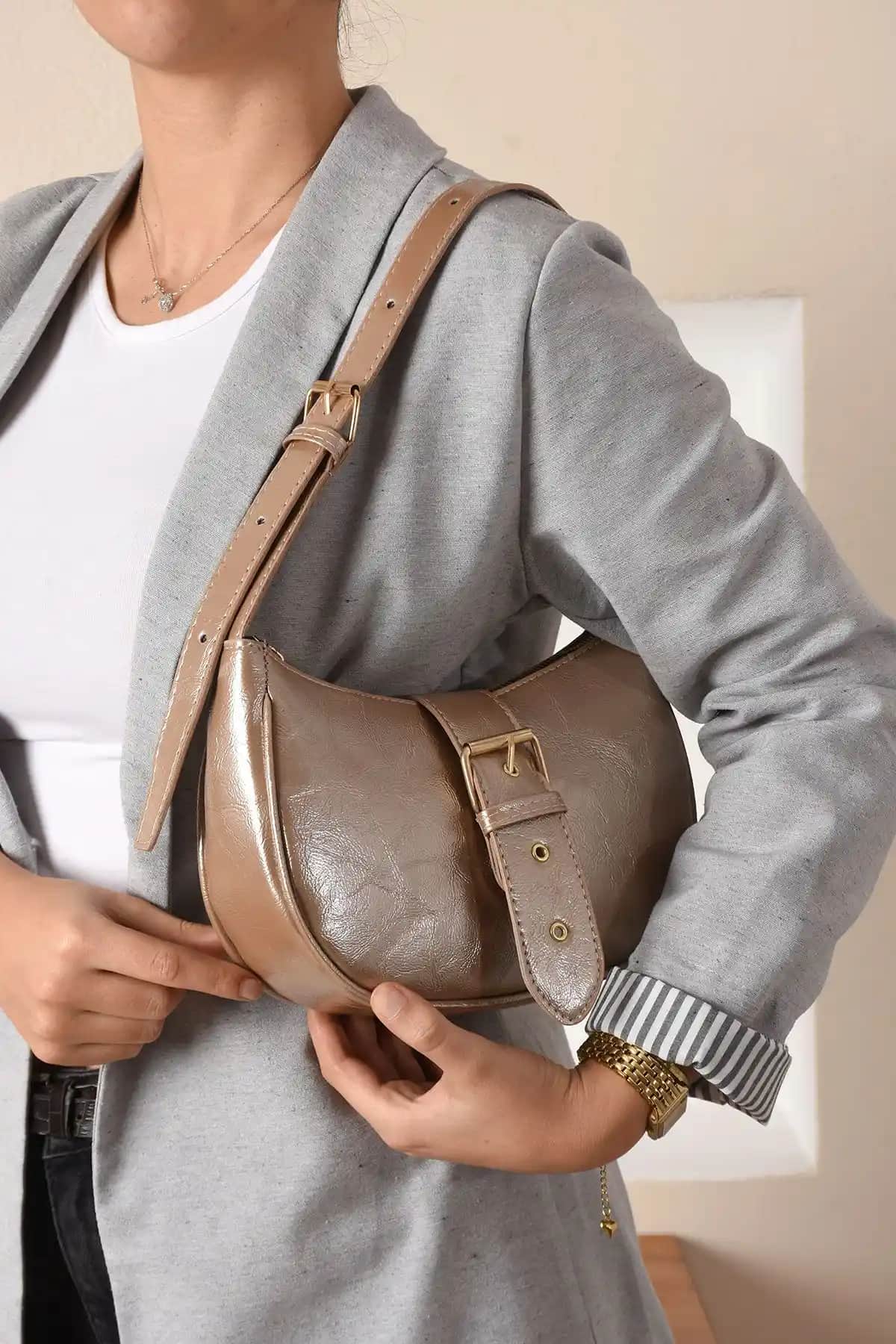 Mackrock Sports Krem İki Gözlü Kolon Askılı Spor Çanta Günlük Kullanım İçin Uygun