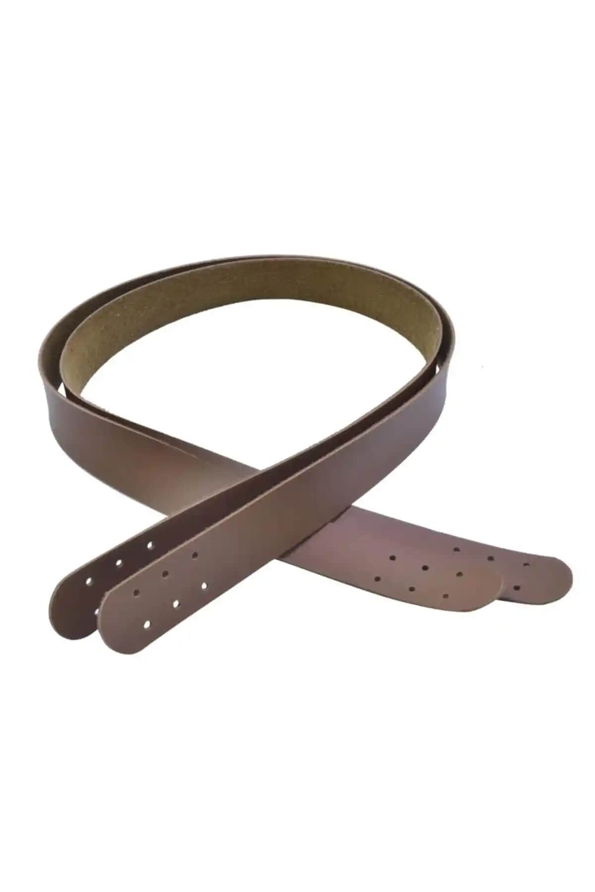 Mad Deri Aksesuar Kahverengi Çift Dikmeli Çanta Sapı - Dayanıklı ve Şık Tasarım