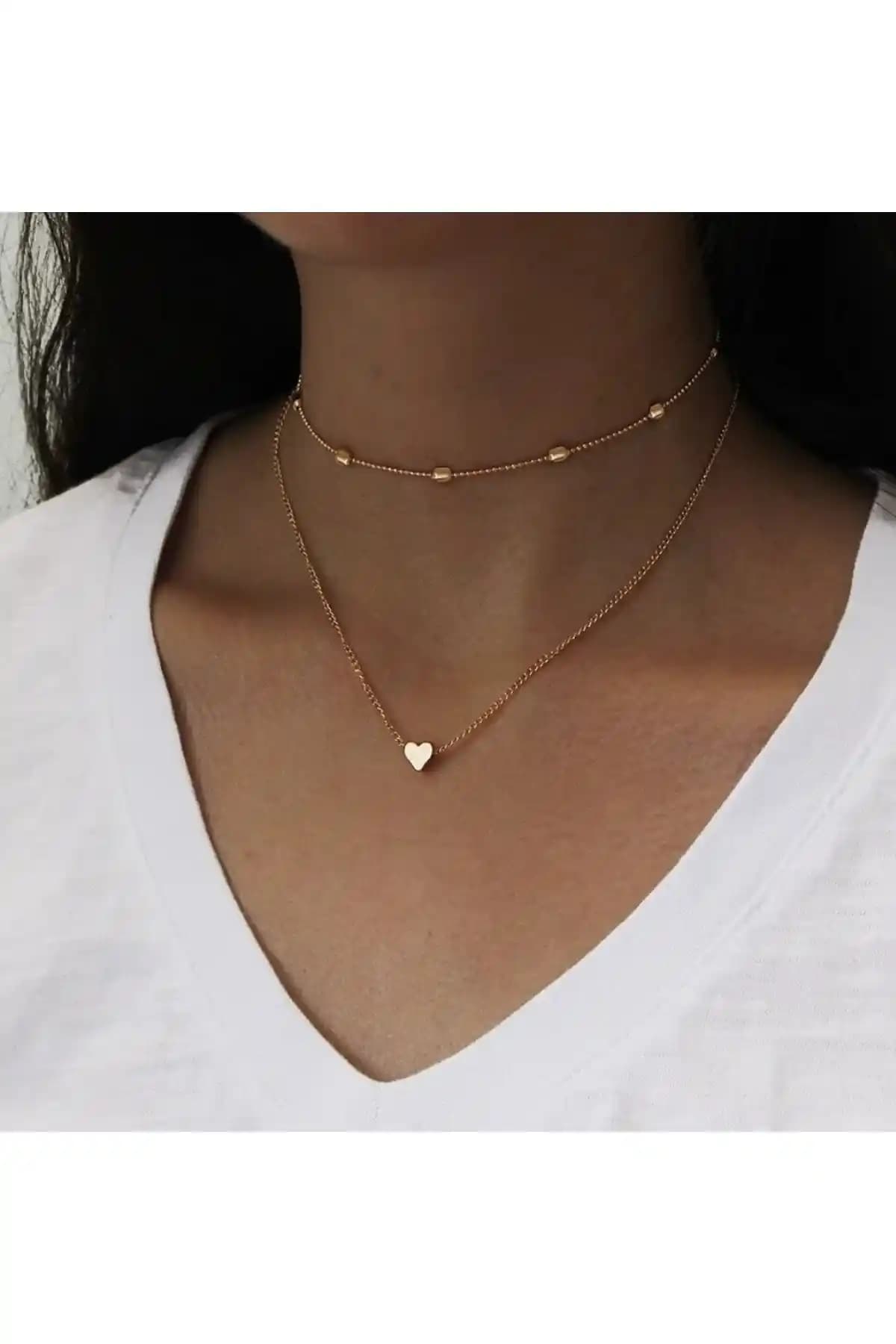 Monalisa Toka Kadın Altın Kalp Kolye Şık ve Zarif Tasarımıyla Günlük ve Özel Kullanıma Uygun