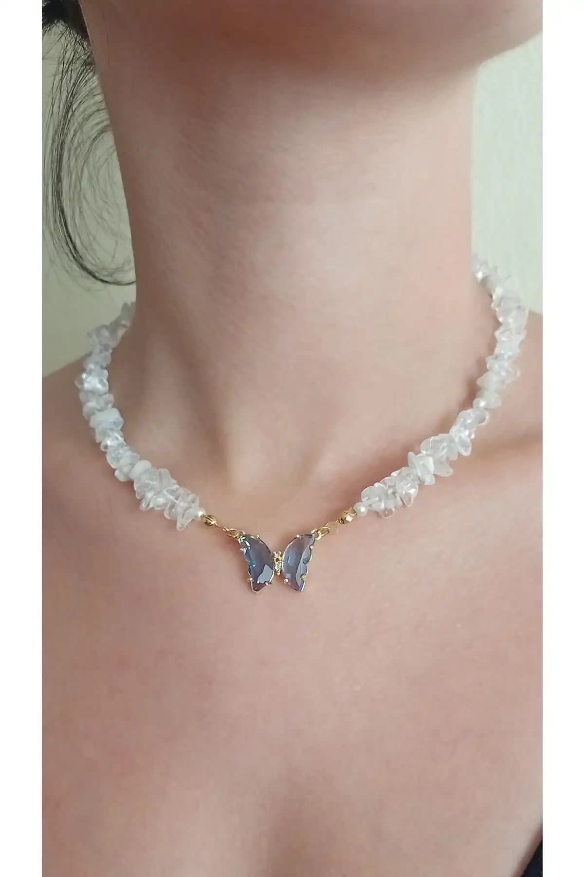 Mudita Tasarım Beyaz Aytaşı Kristal Kuvars ve Opal Kolye İncelemesi
