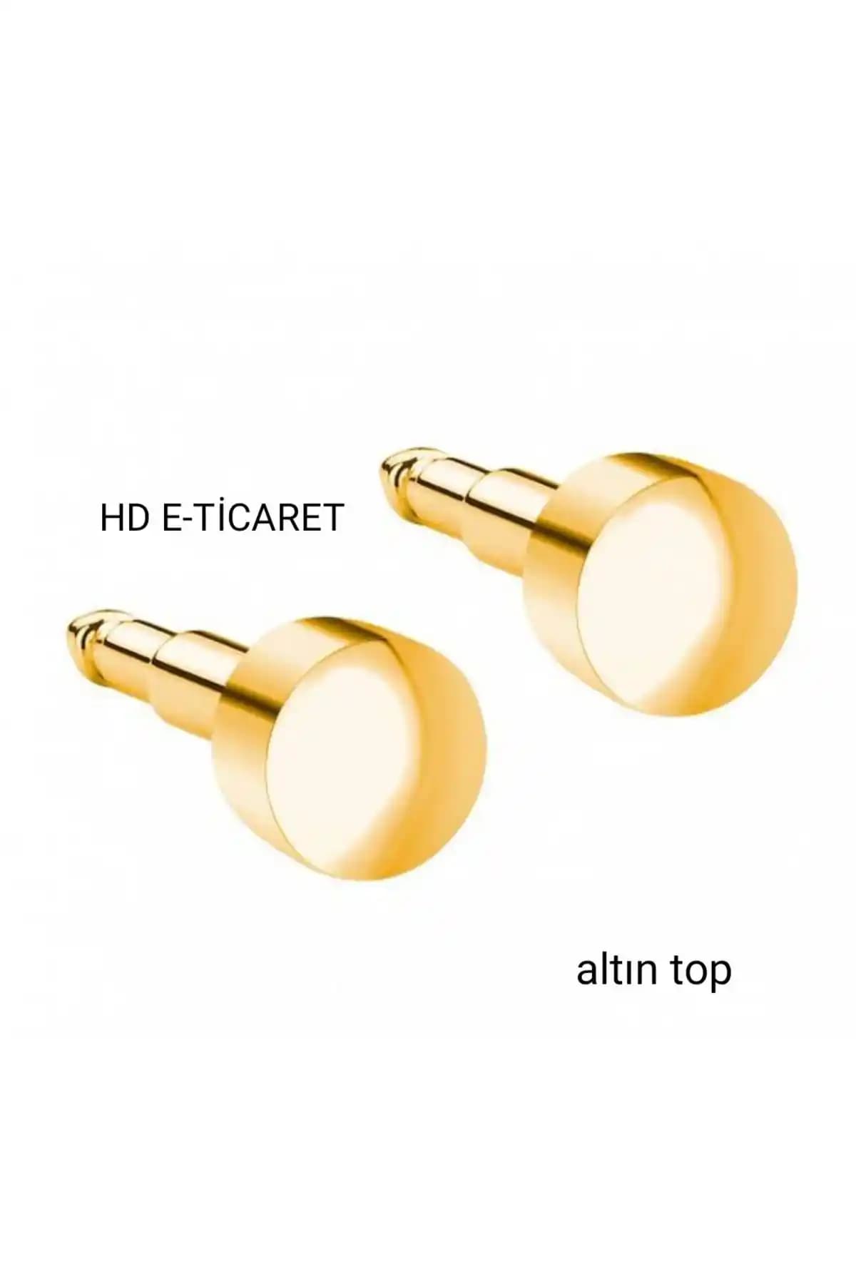 Nina Altın Top Kulak Delme Küpesi: Şık ve Güvenilir Günlük Kullanım Takısı