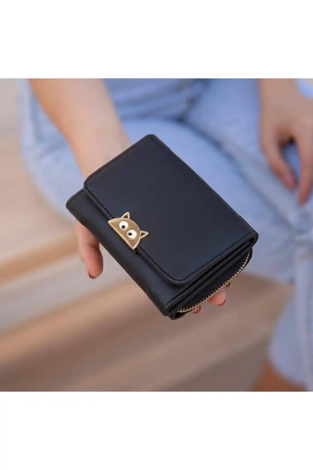 OLLBAGS Kadın Siyah Cüzdanı: Şık ve İşlevsel Tasarım ile Günlük Kullanım İçin Uygun