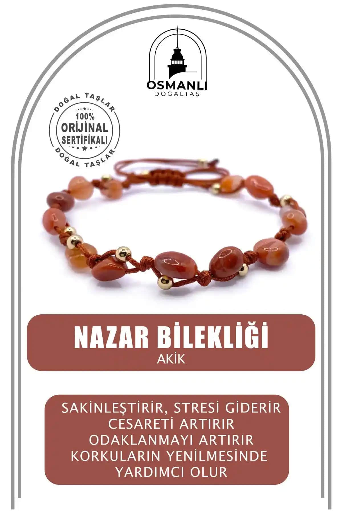 Osmanlı Doğal Taş Nazar Bilekliği: El İşçiliği ve Enerji Dolu Tasarım