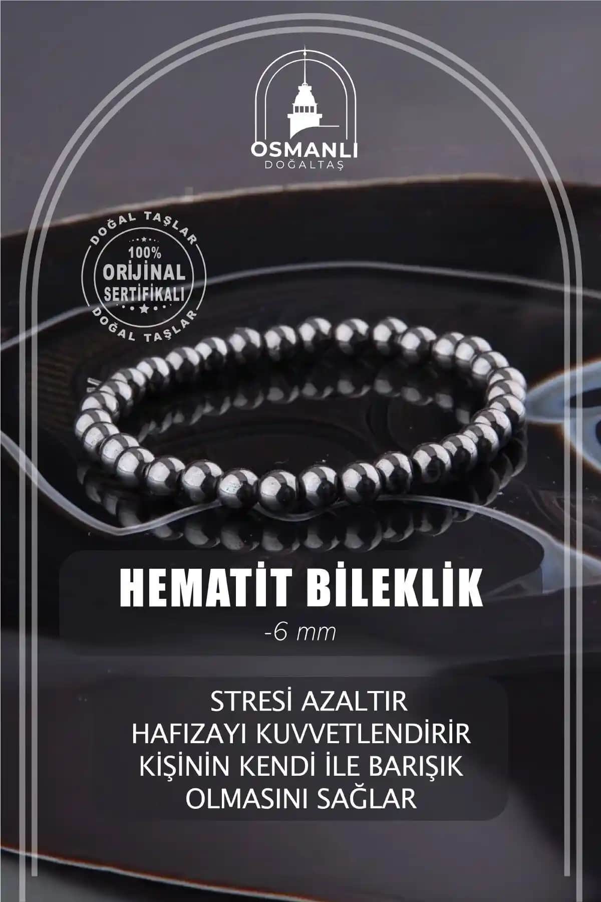 Osmanlı Doğal Taş Sertifikalı Hematit Bileklik: Estetik ve Enerji Dolu Bir Takı Seçeneği