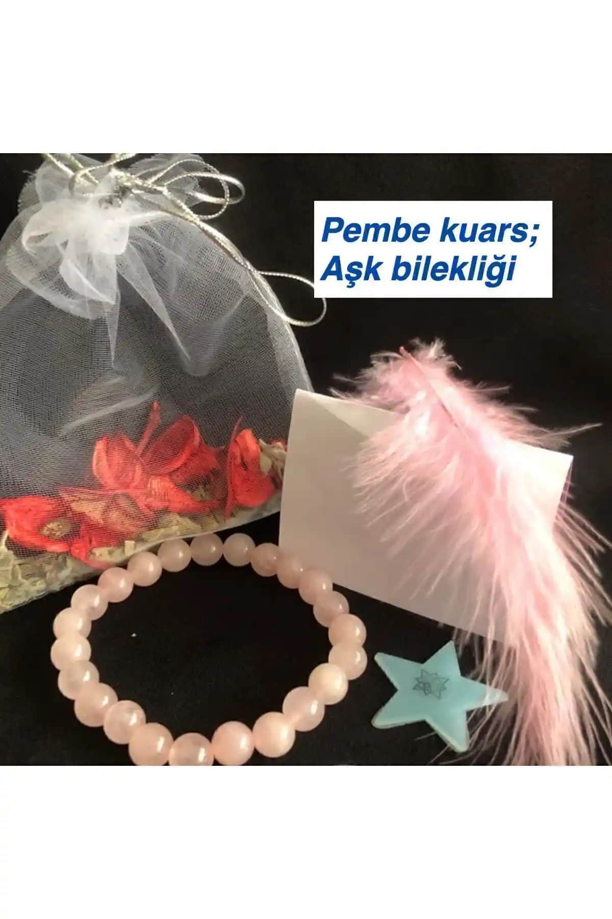 Pembe Kuvars Taşlı Doğal Şifalı Bileklik: Estetik ve Enerji Desteği Sağlayan Takı