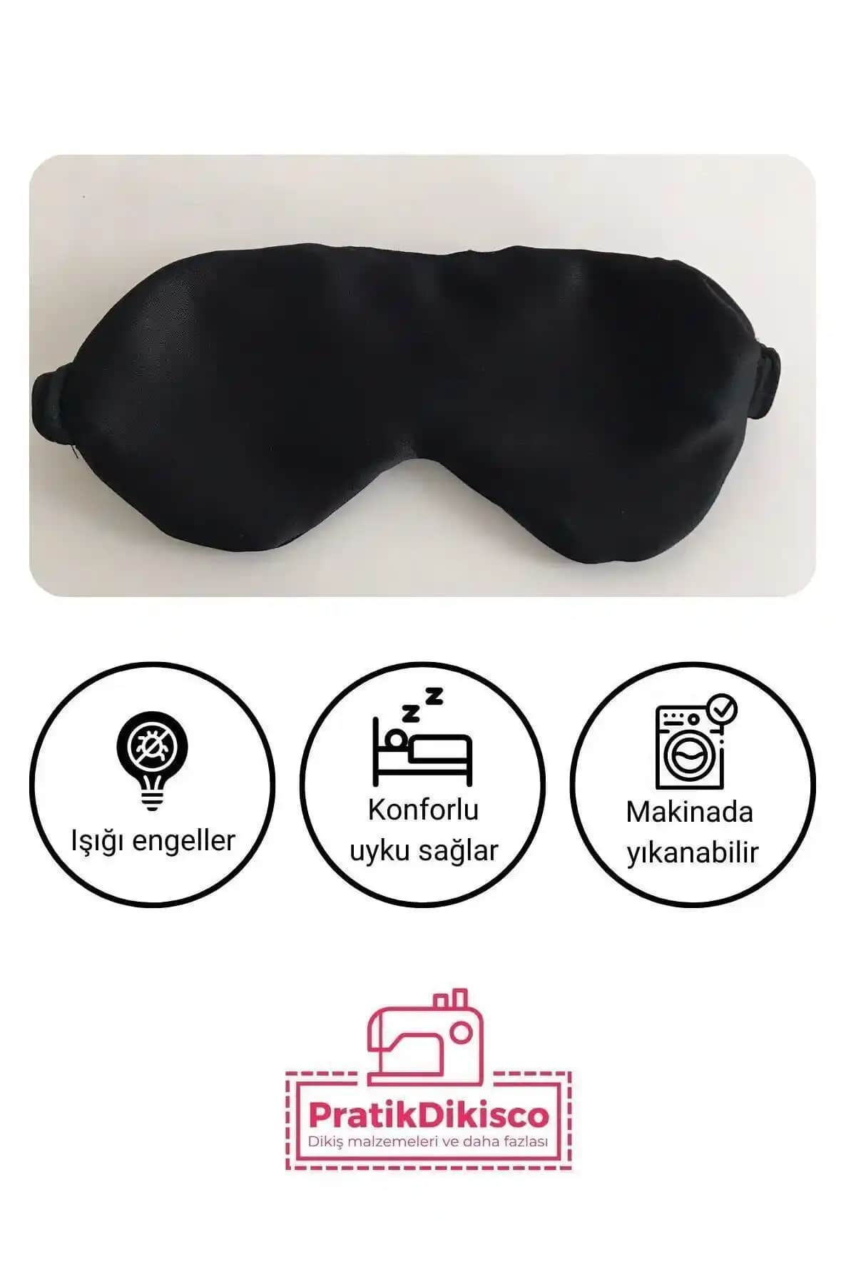 PratikDikisco Siyah Uyku Gözlüğü: Konfor ve Işık Engelleme Özellikleriyle Öne Çıkan Ürün