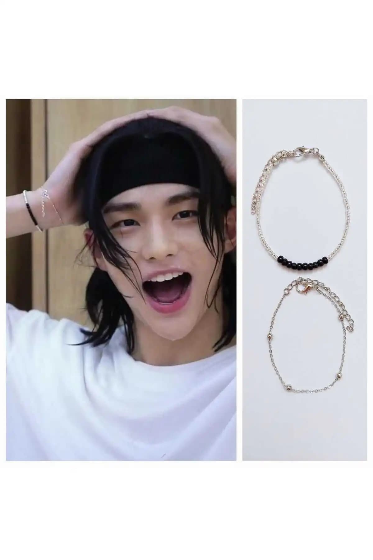 REN AKSESUAR Kpop Stray Kıds Hyunjin Bileklik Seti Günlük Stil ve Müzik Tutkunları İçin