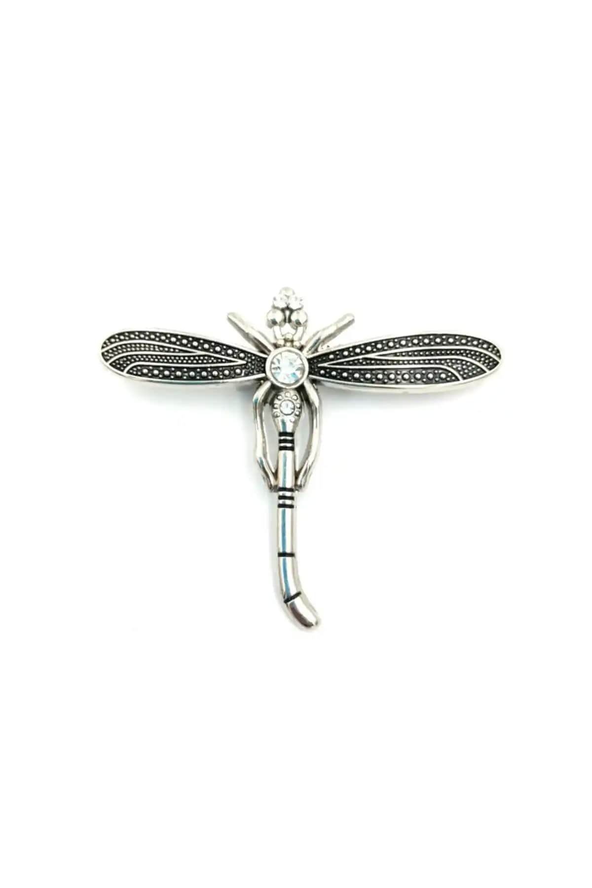 Şentürk Gümüş Kaplama Yusufçuk Broş Kadın ve Erkekler İçin Zarif Aksesuar Seçeneği