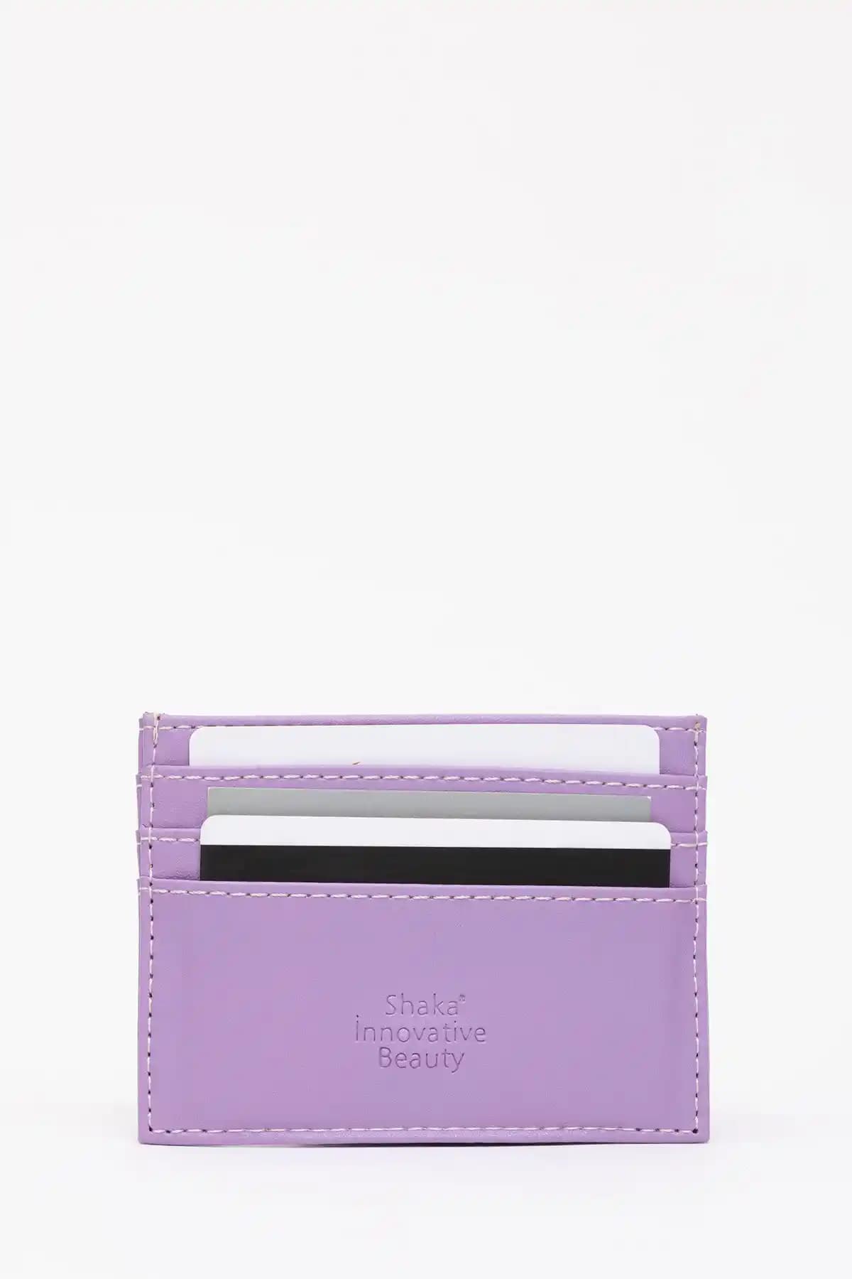 Shaka Lila Shk68 Unisex Suni Deri Kartlık ve Cüzdan - Şık ve Fonksiyonel Tasarım