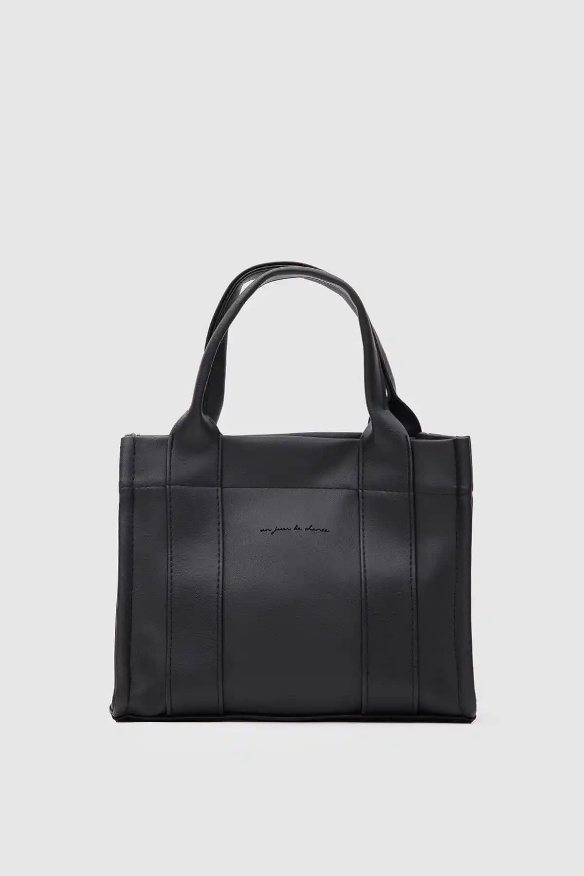 Shule Bags Bonnie Suni Deri Siyah Tote Çanta Günlük Kullanım ve Sürdürülebilirlik