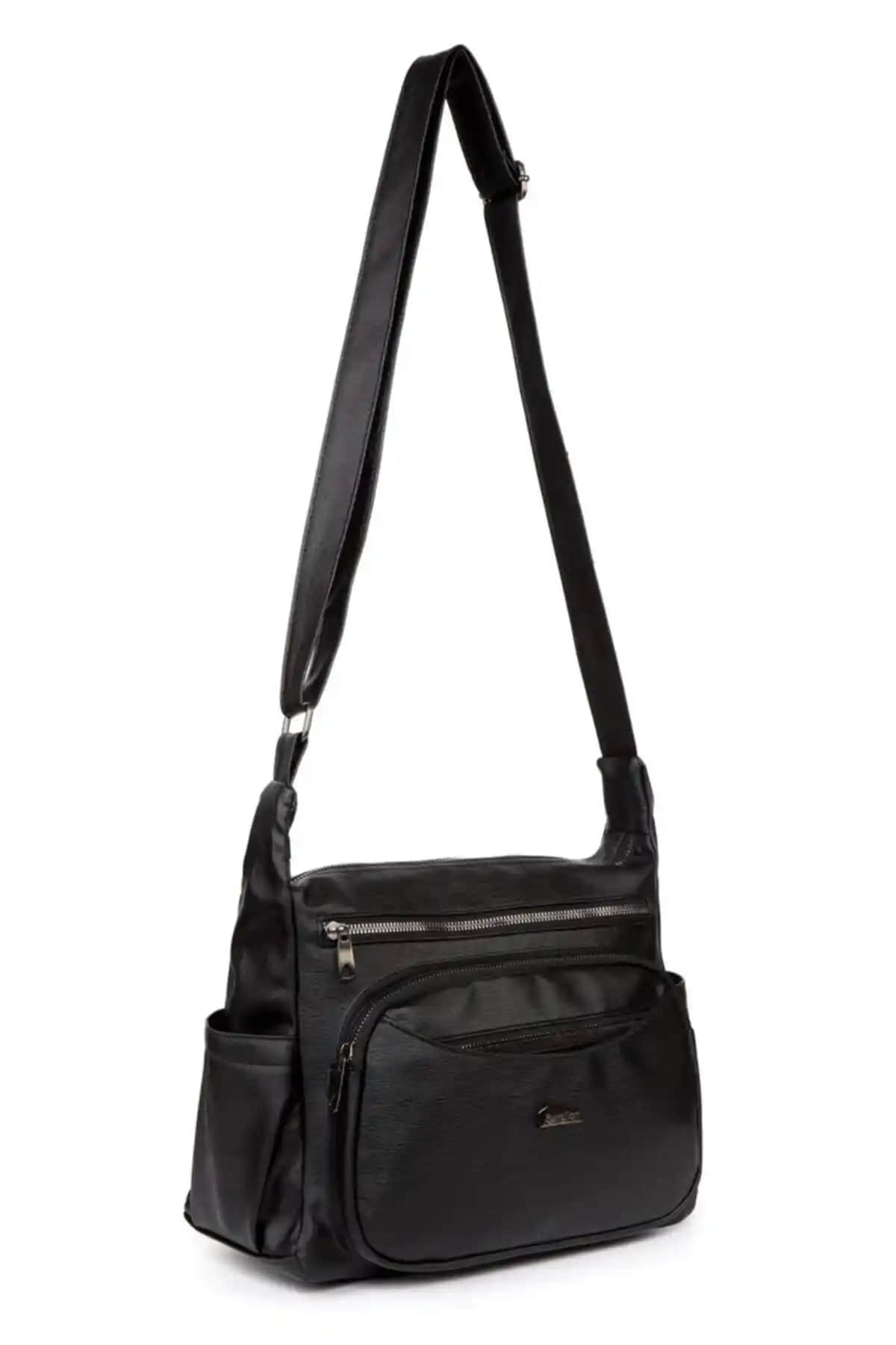 Smurne Frappe Kadın Orta Boy Siyah Çanta Günlük ve Şık Kullanım İçin Uygun