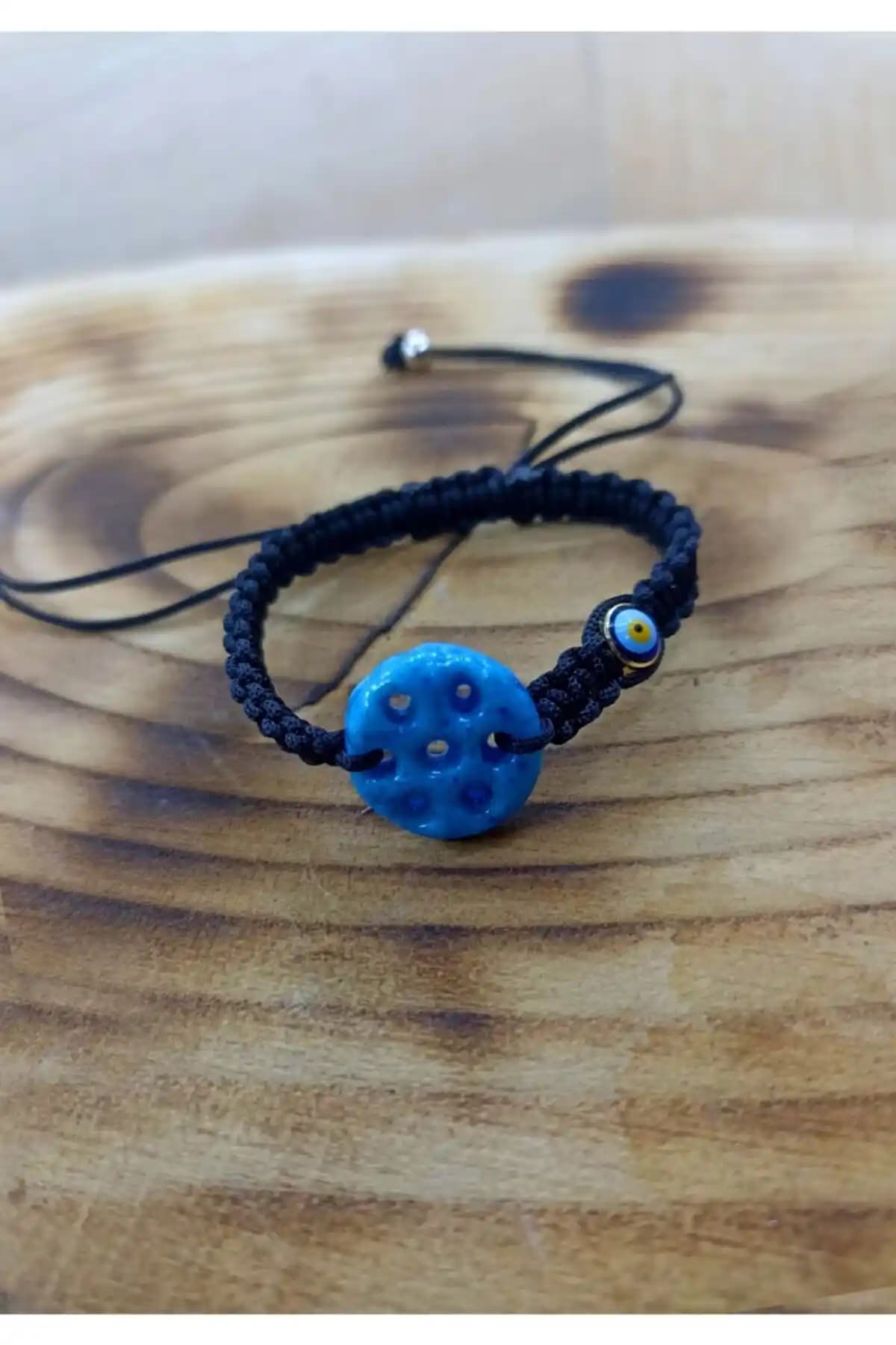 Süryani Yedi Gözlü Nazar Boncuklu Ayarlamalı Bileklik - Manevi Koruma ve Şıklık