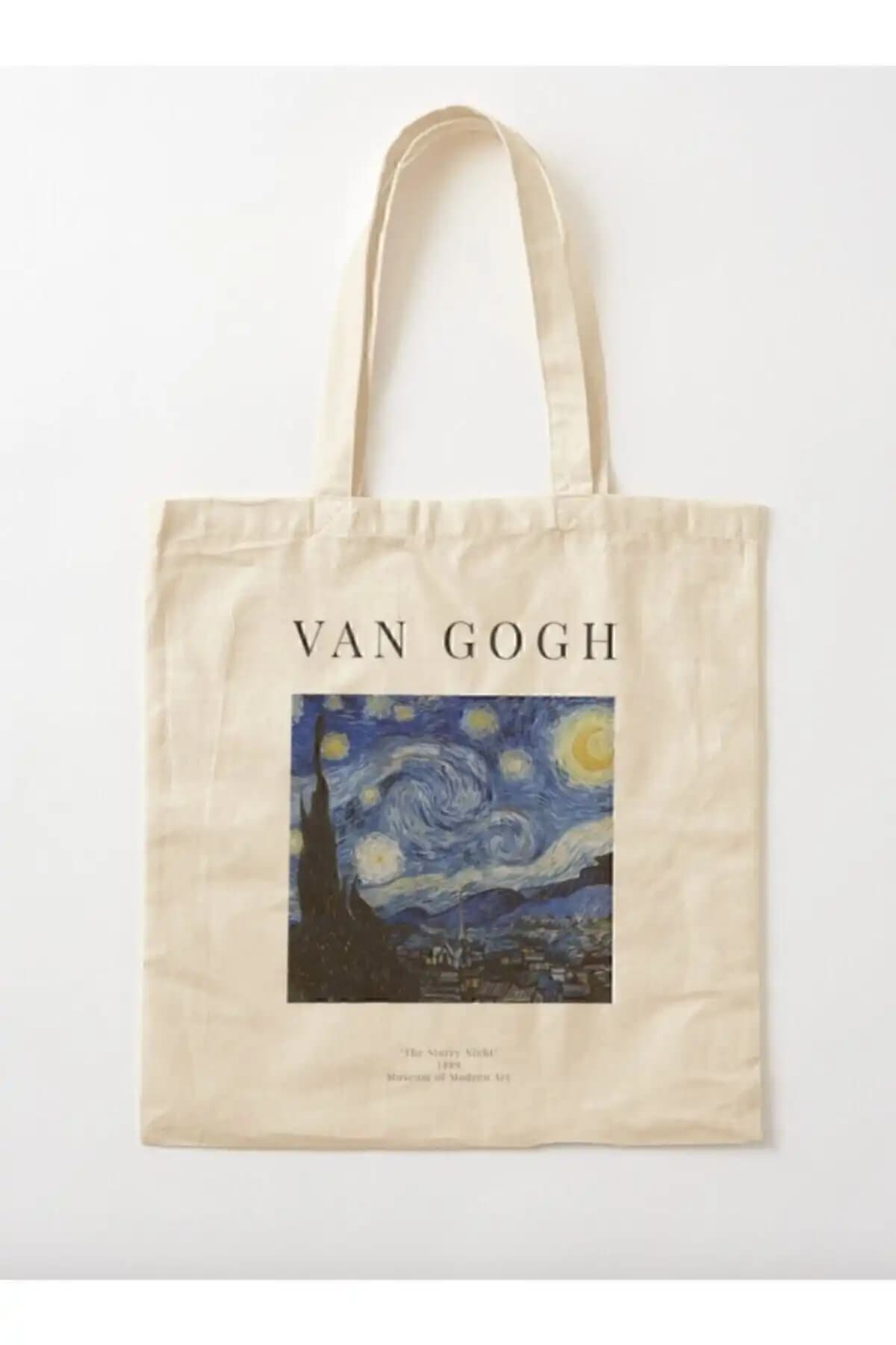 Van Gogh Yıldızlı Gece ve The Swing Ham Bez Çantalar Karşılaştırması 1