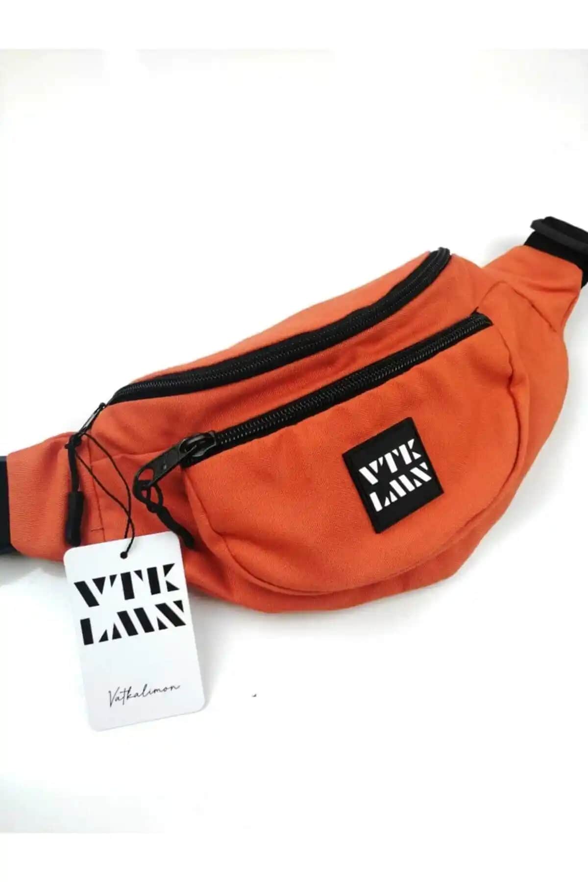 Vatkalimon Unisex Turuncu Omuz ve Bel Çantası Günlük Kullanım İçin Fonksiyonel ve Şık