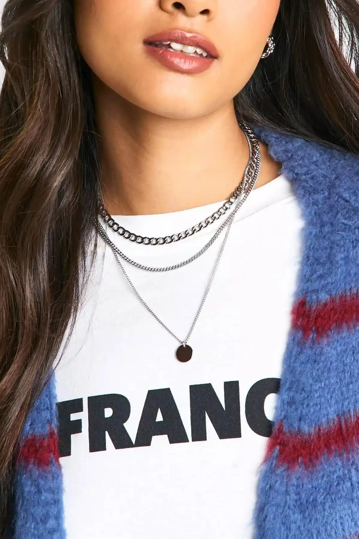 Yeni Obsessions Pullu Gümüş Kaplamalı Kadın Kolye Seti Zarif ve Dayanıklı Tasarım