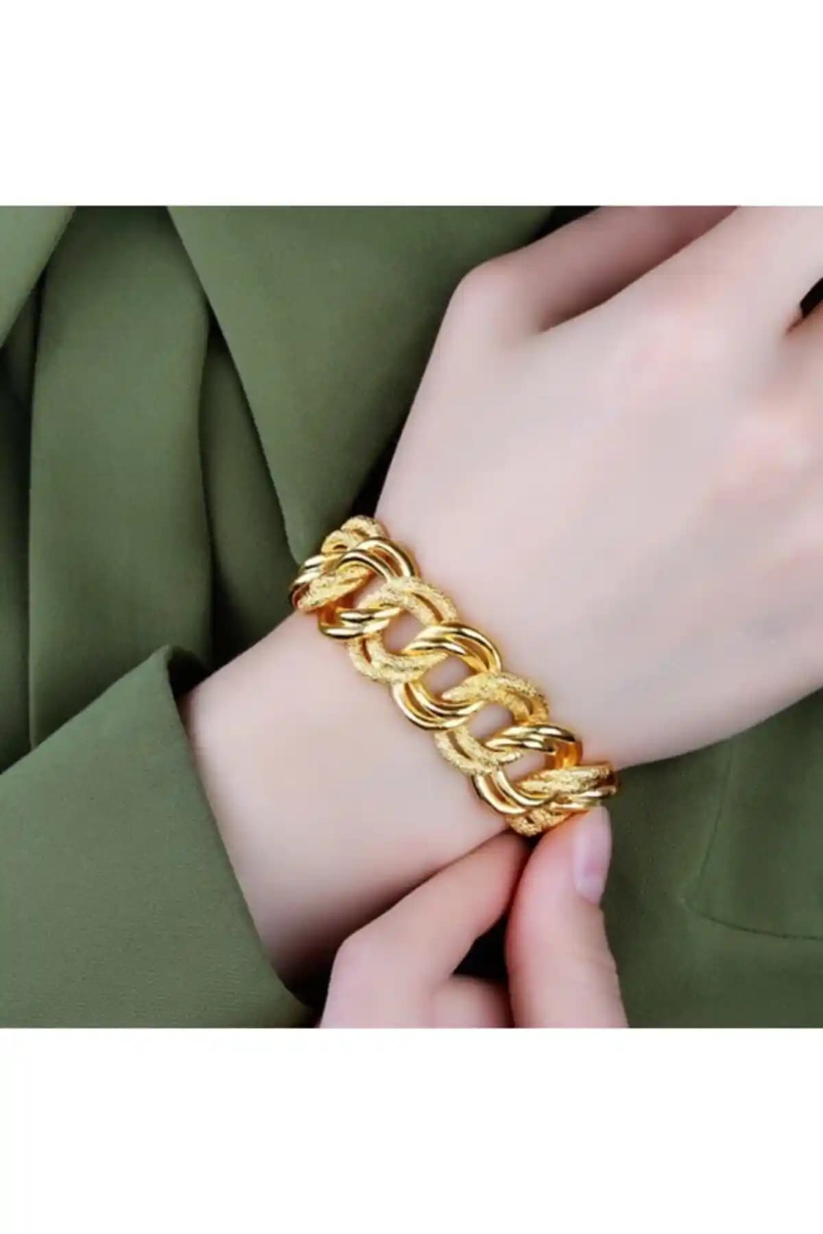 Yılz Gold Samanyolu Kalın Altın Kaplama Bileklik Modern ve Dayanıklı Takı Seçeneği