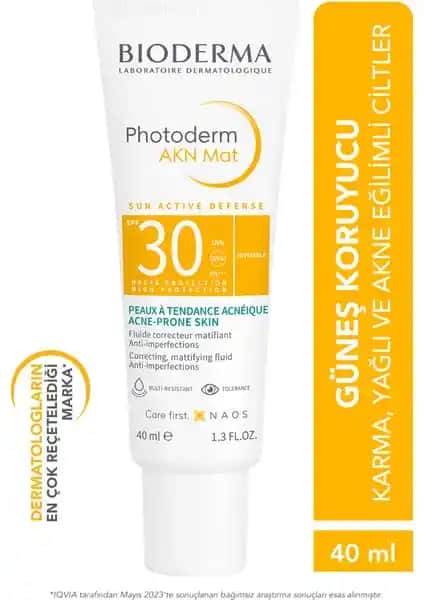 Bioderma Photoderm AKN Mat Güneş Kremi: Akneye Eğilimli Ciltler İçin Ideal Seçenek