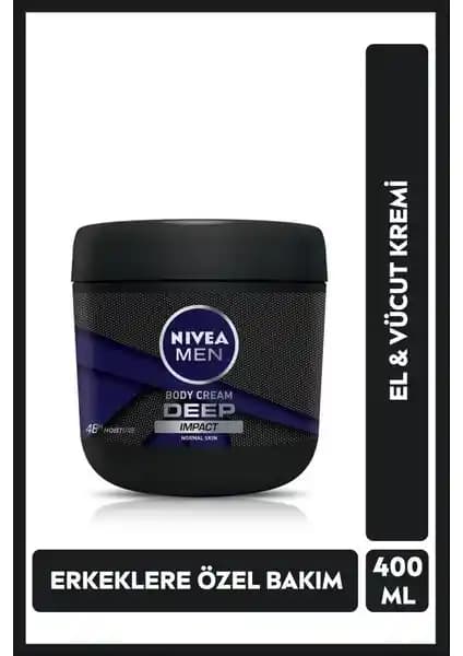 NIVEA Men El ve Vücut Kremi Deep Impact ile Gün Boyu Ferahlık ve Nemlilik