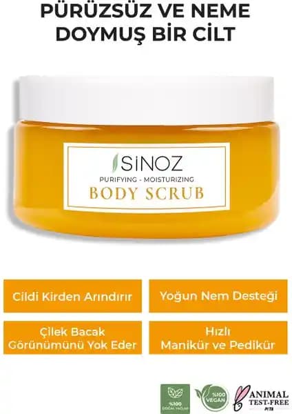 Sinoz Body Scrub: Nemlendirici ve Arındırıcı Vücut Peelingi ile Cildinizi Şımartın