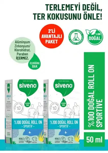 Siveno %100 Doğal Roll-On Sporcu Deodorantı ile Ter Kokusuna Son Verin