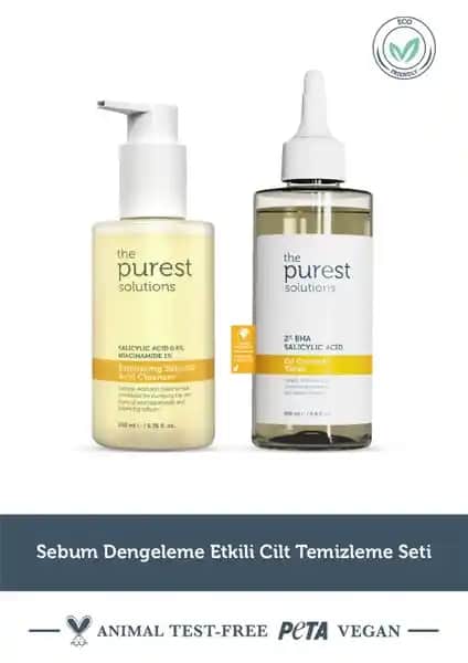 The Purest Solutions Sebum Dengeleme Etkili Cilt Temizleme Seti ile Cilt Bakımınızı Geliştirin
