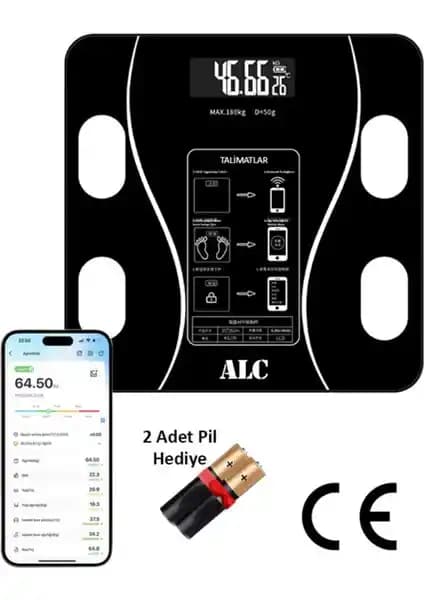 ALC Akıllı Vücut Ölçüm Cihazı Modern Tasarım ve Gelişmiş Sağlık Takibi Özellikleri
