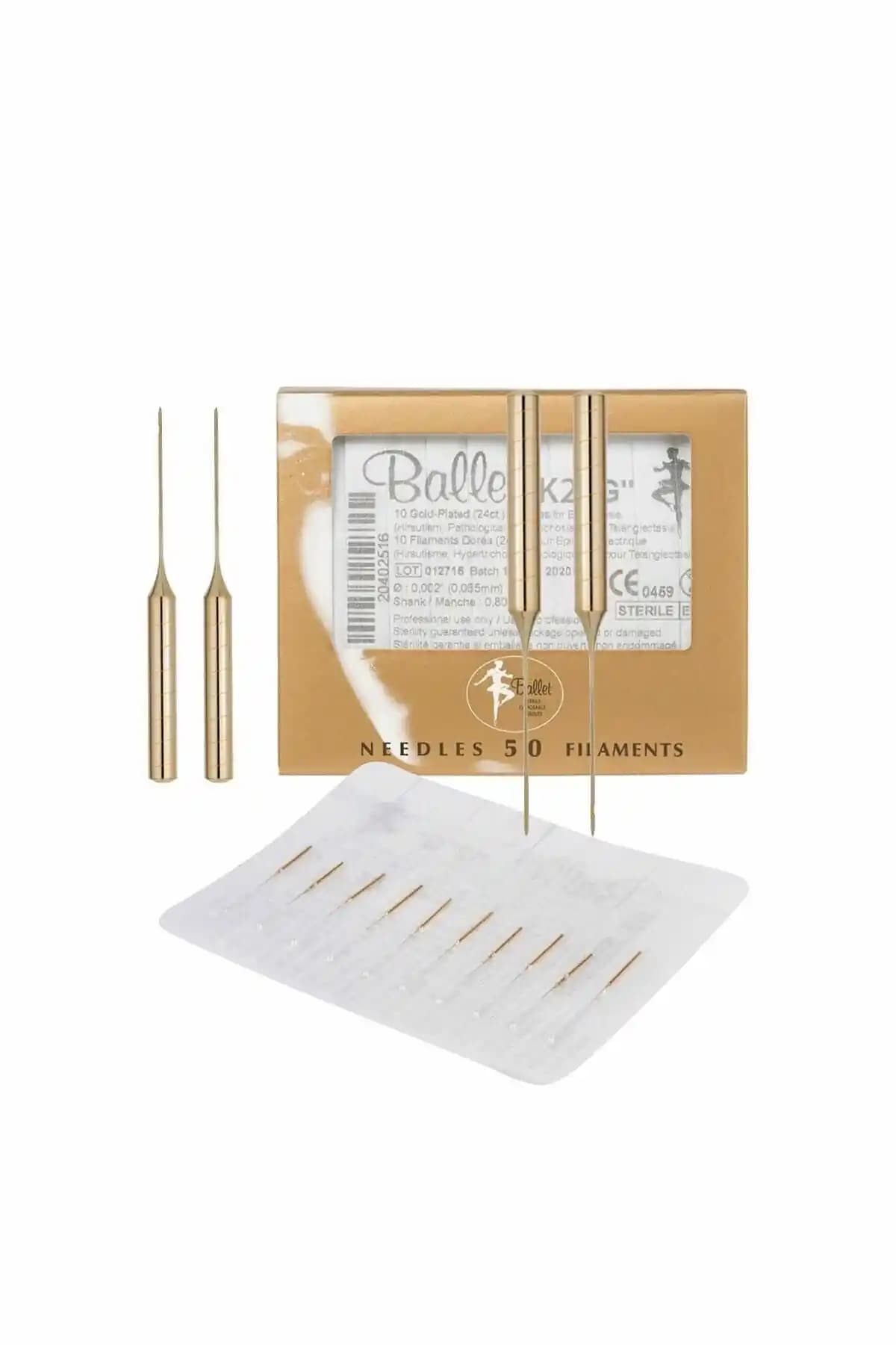 Ballet K2 Altın Epilasyon Iğnesi Hassas Ciltler İçin Güvenilir ve Dayanıklı