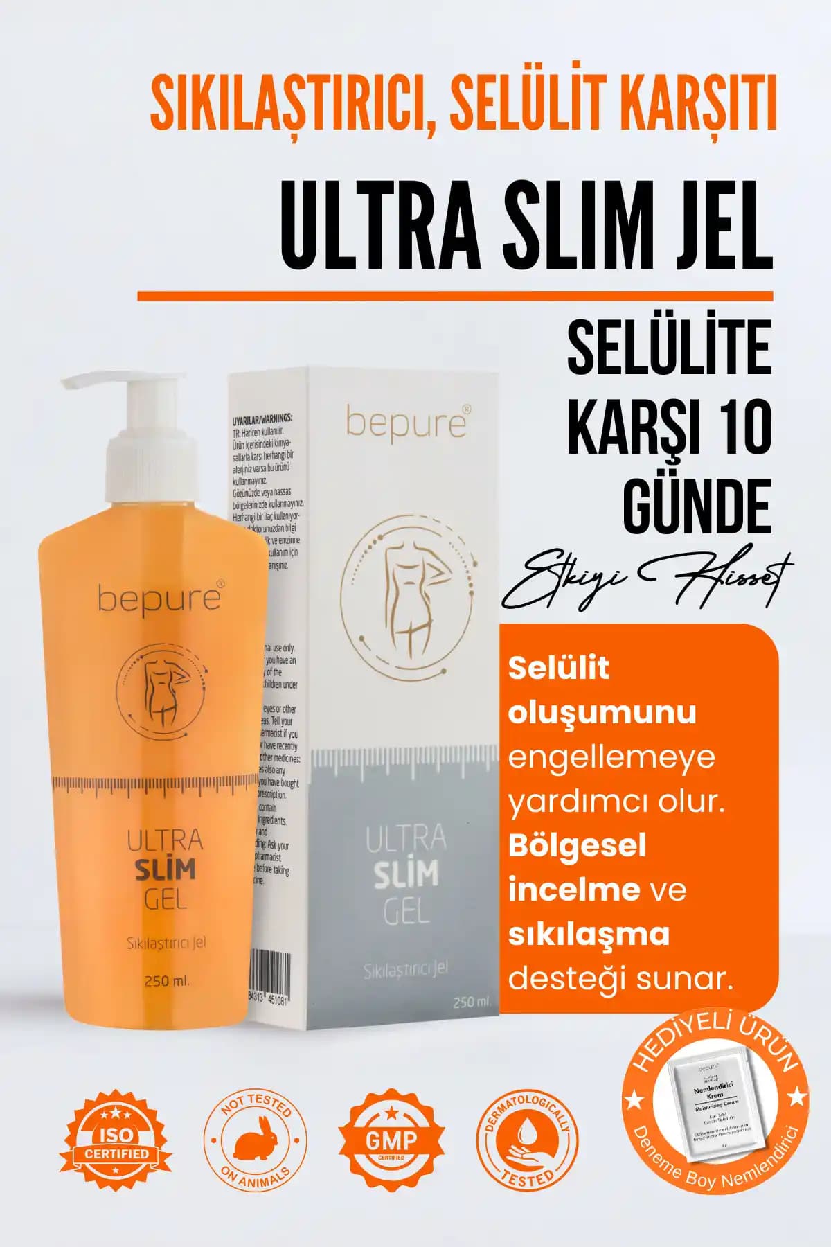 Bepure Selülit Gidermeye Yardımcı Jel: Bölgesel İncelme ve Sıkılaştırıcı Etkiler