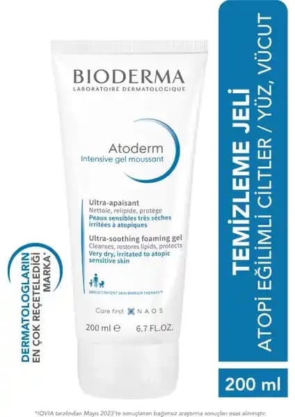 Bioderma Atoderm Intensive Foaming Gel: Kuru ve Atopik Ciltler İçin Temizlik ve Onarım Çözümü