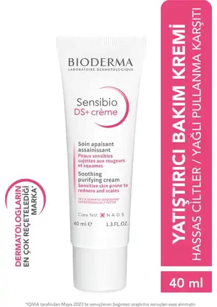Bioderma Sensibio DS+ Krem: Hassas ve Yağlı Ciltler İçin Yatıştırıcı ve Nemlendirici Çözüm