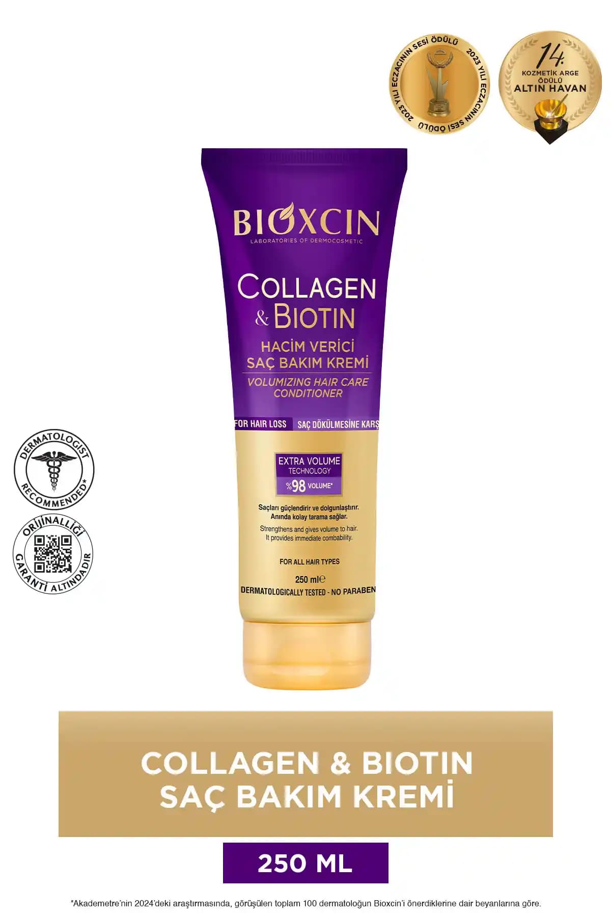 Bioxcin Collagen ve Biotin Ekstra Hacim Saç Kremi İnce Telli ve Hacimsiz Saçlar İçin Güçlendirici Bakım Ürünü