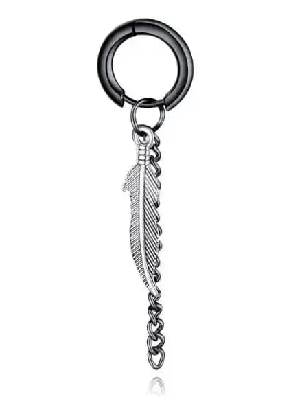 Çelik Sallantılı Kartal Tüyü ve Düz Halka Erkek ve Unisex Küpe Karşılaştırması