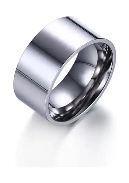 Chavin 10mm Geniş Parlak Gri Erkek Çelik Alyans Yüzük İncelemesi ve Özellikleri