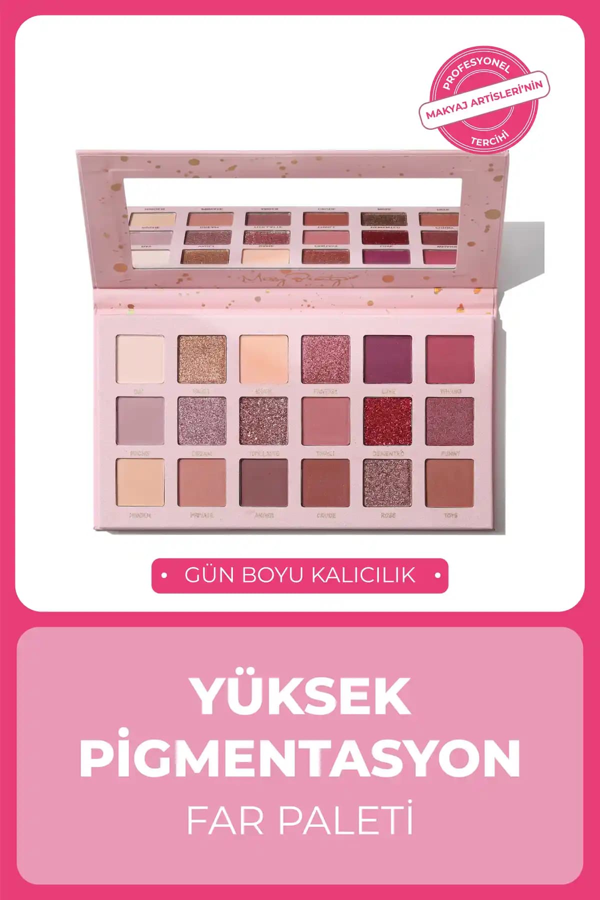 Cocosh She Messy Beauty 18 Renk Kalıcı Göz Farı Paleti: Yaratıcı ve Uzun Süreli Göz Makyajı İçin