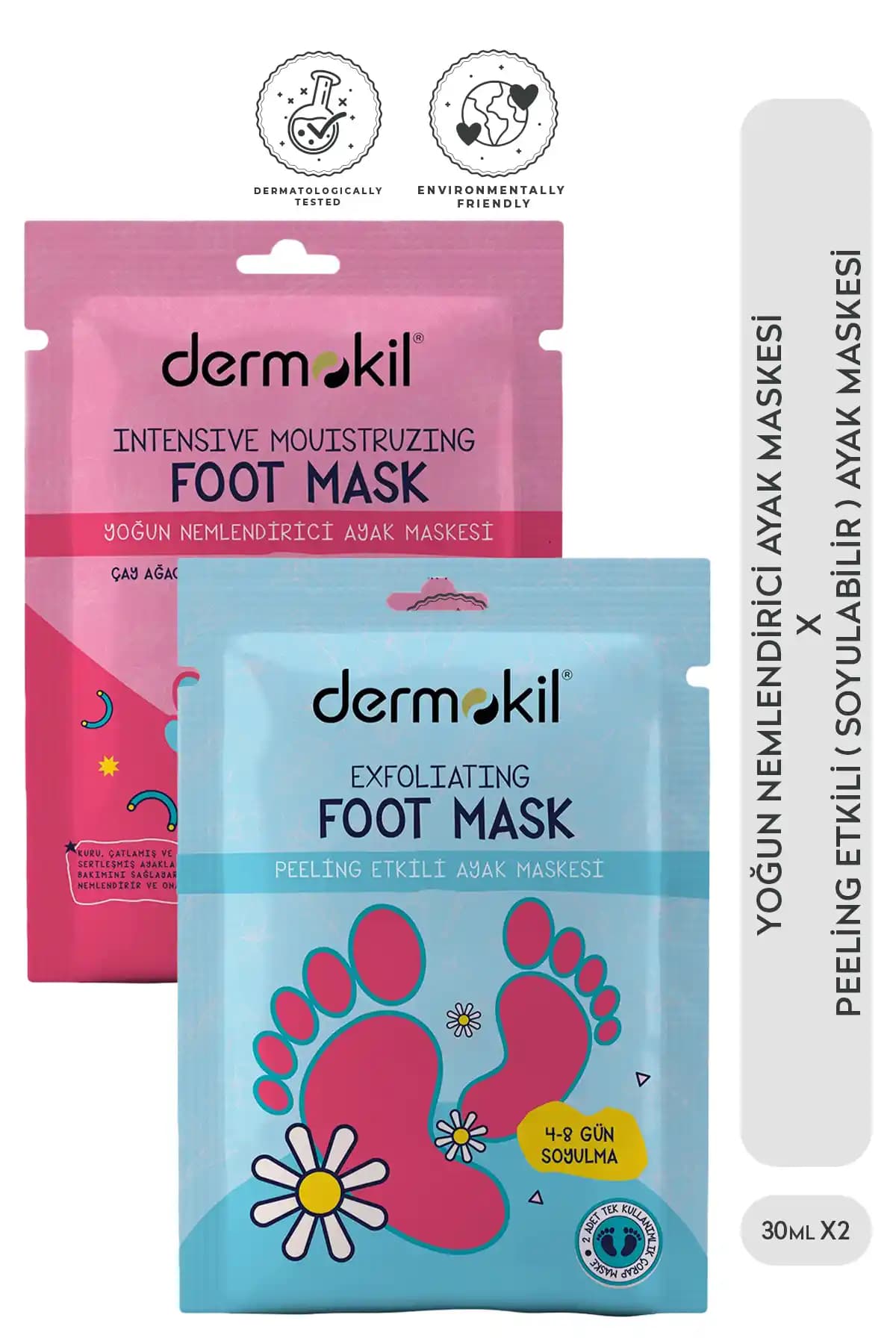 Dermokil Ayak Maskesi Seti: Peeling ve Nemlendirici Özellikleriyle Sağlıklı Ayaklar