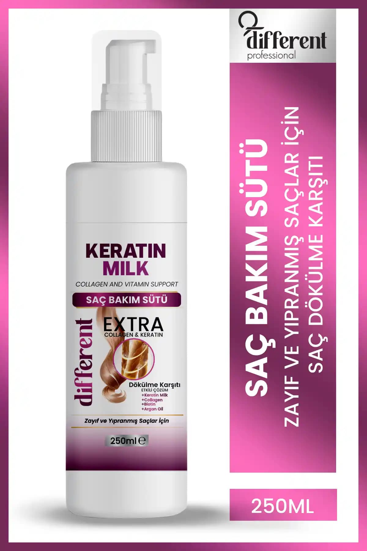 DİFFERENT PROFESİONAL Keratin Bakım Sütü ile Saçlarınızda Canlılık ve Güç Kazanın