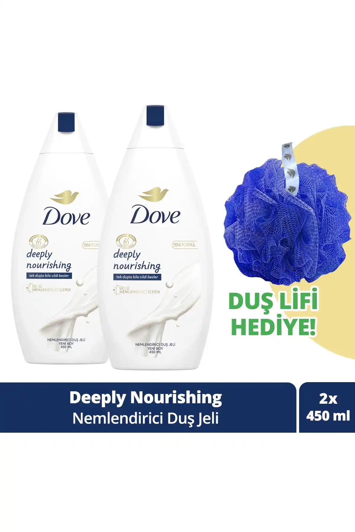 Dove Deeply Nourishing Nemlendirici Duş Jeli ile Günlük Cilt Bakımı ve Temizlik
