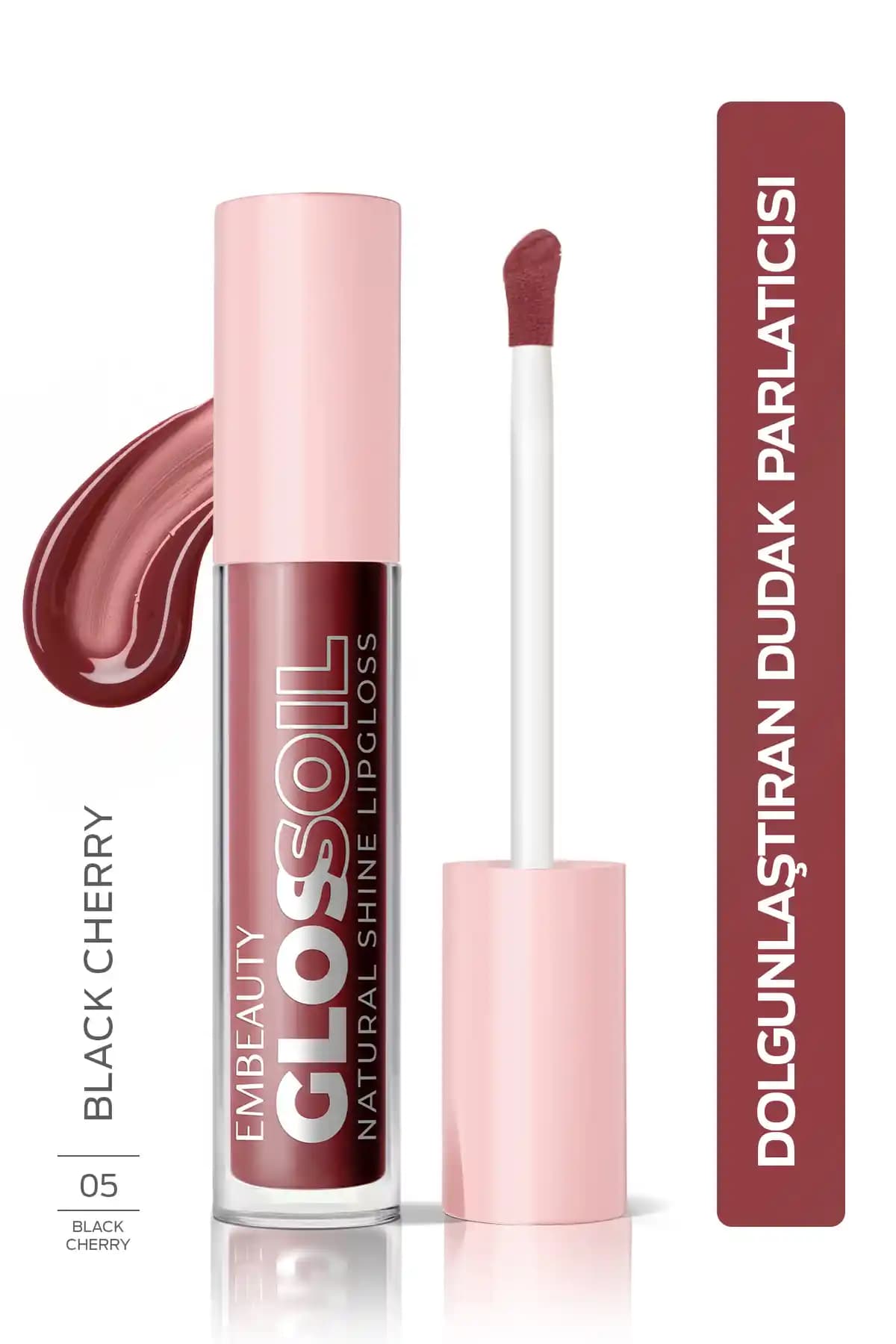 Embeauty Velvet Cherry No:5 Glossoil Dudak Parlatıcısı Doğal Parlaklık ve Dolgunluk Sağlar