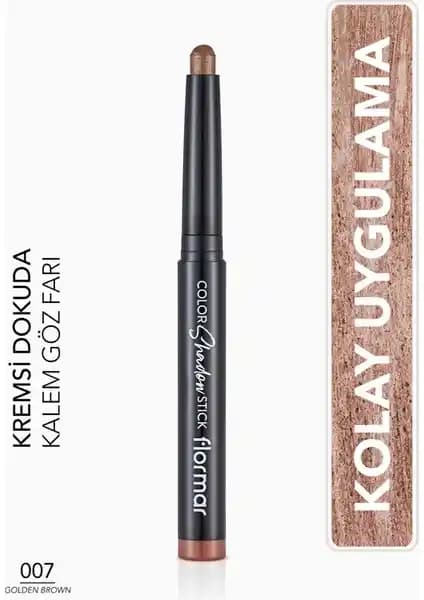 Flormar Color Shadow 007 Golden Brown Göz Farı Kalemi Yüksek Pigmentli ve Işıltılı Tasarım