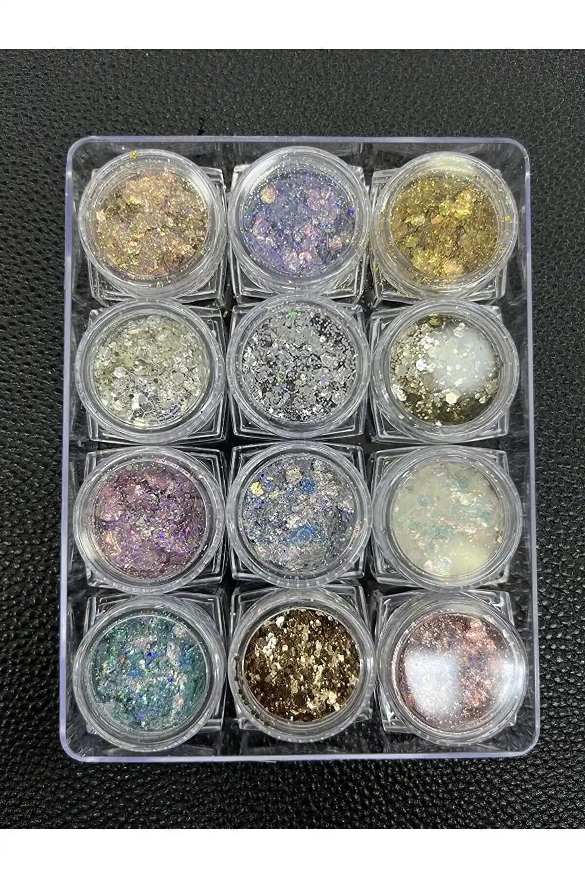 Genel Markalar 12 Parçalık Epoksi Sim ve Pul Seti Tırnak ve Makyaj Süsleme İçin Çok Yönlü Kullanım