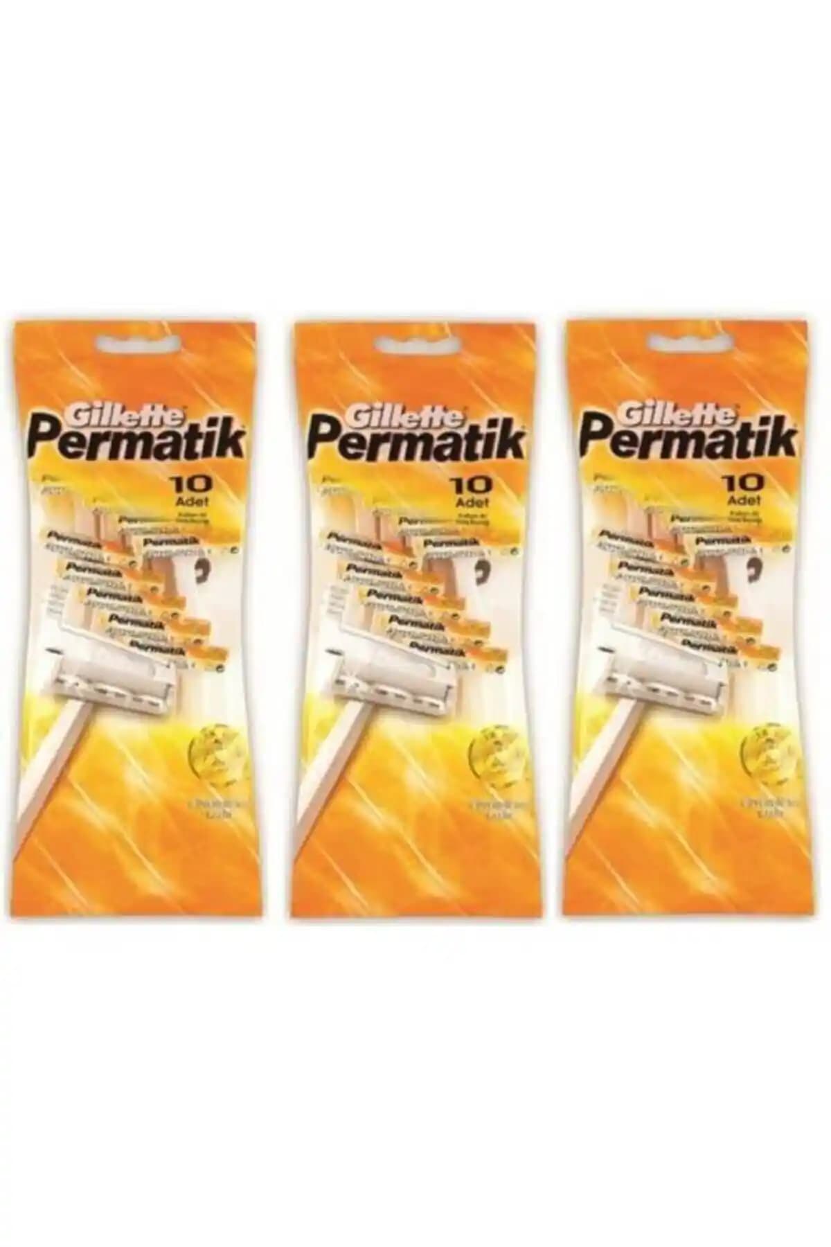 Gillette Permatik 10 Lu Poşet Kullan-at Tıraş Bıçağı Pratik ve Dayanıklı Çözüm