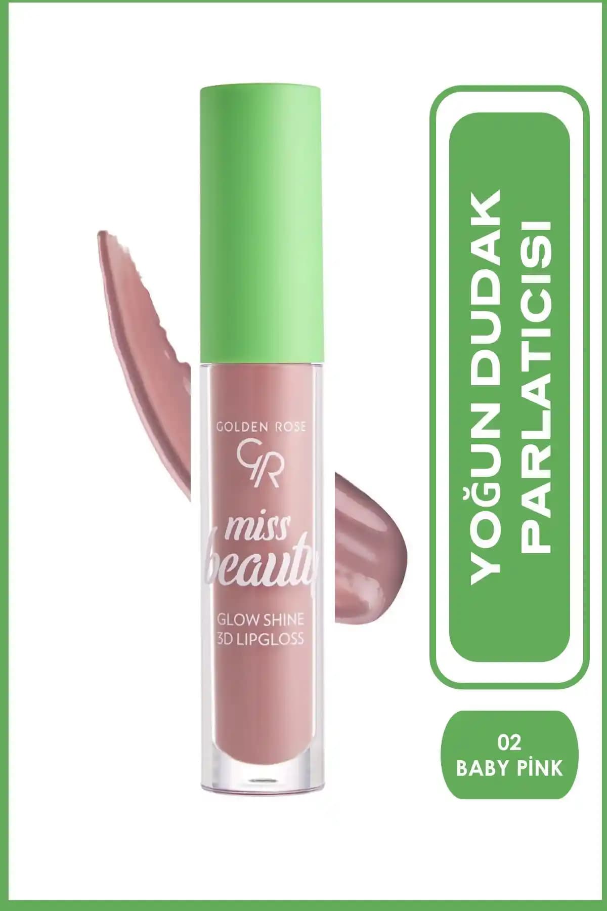Golden Rose Miss Beauty Glow Shine 3D Lipgloss Pembe Tonlarda Doğa Dostu Makyaj Aksesuarı