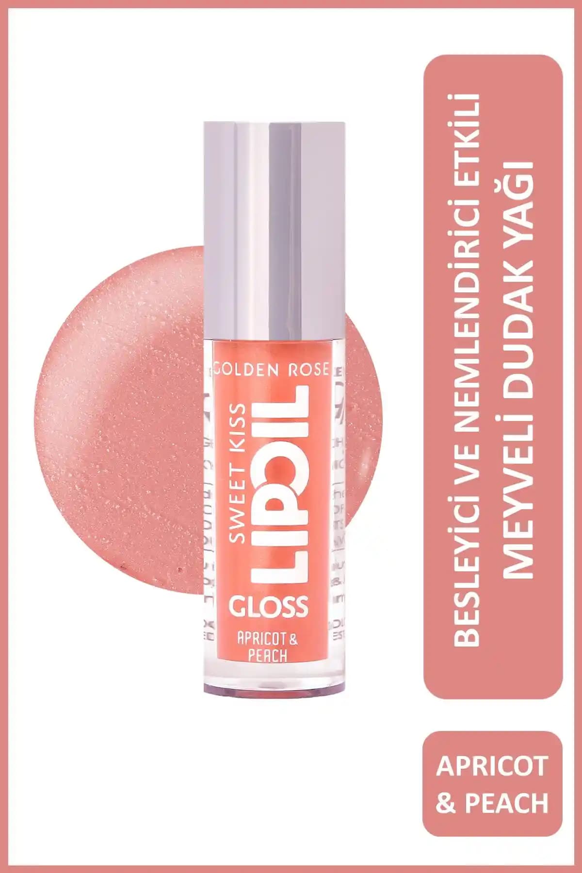 Golden Rose Sweet Kiss Lip Oil Gloss No:02 ile doğal parlak dudaklar ve bakım sağlama