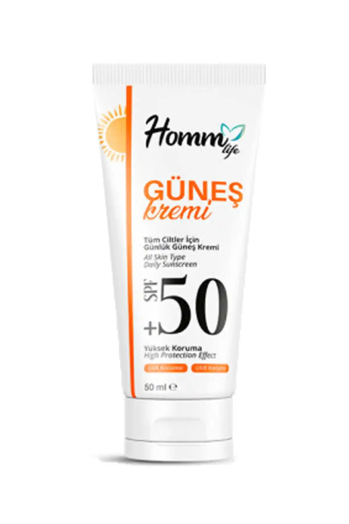 Homm Life Güneş Kremi 50 SPF Güçlü ve Güvenilir Güneş Koruma Çözümü