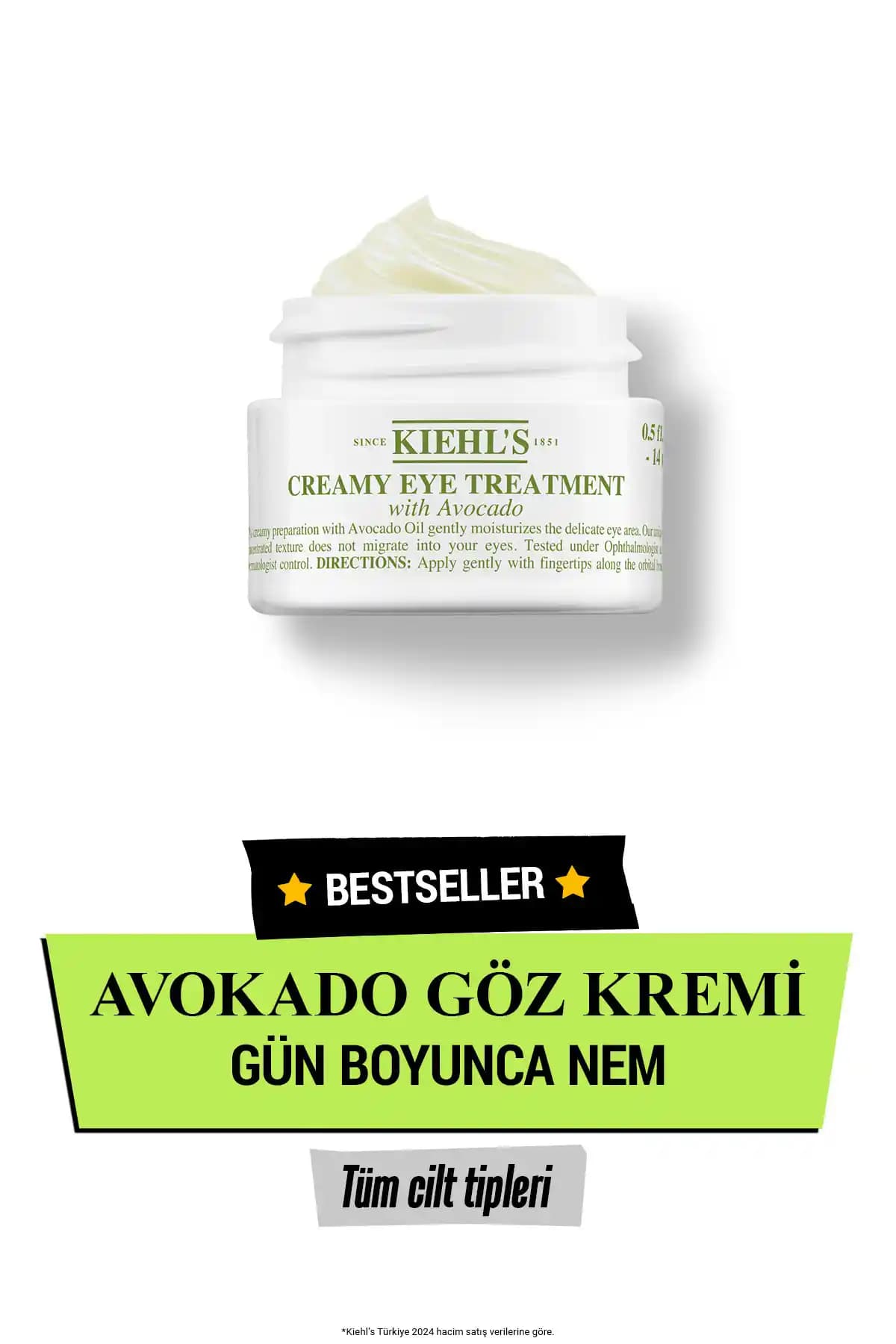 Kiehl's Avokado İçerikli Göz Kremi: Derinlemesine Nem ve Canlılık Sağlayan Formül