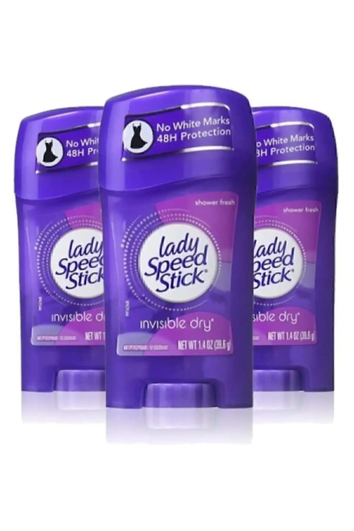 Lady Speed Stick Invisible Dry Shower Fresh Deodorant 40g x 3 Paket Pratik ve Etkili Koruma