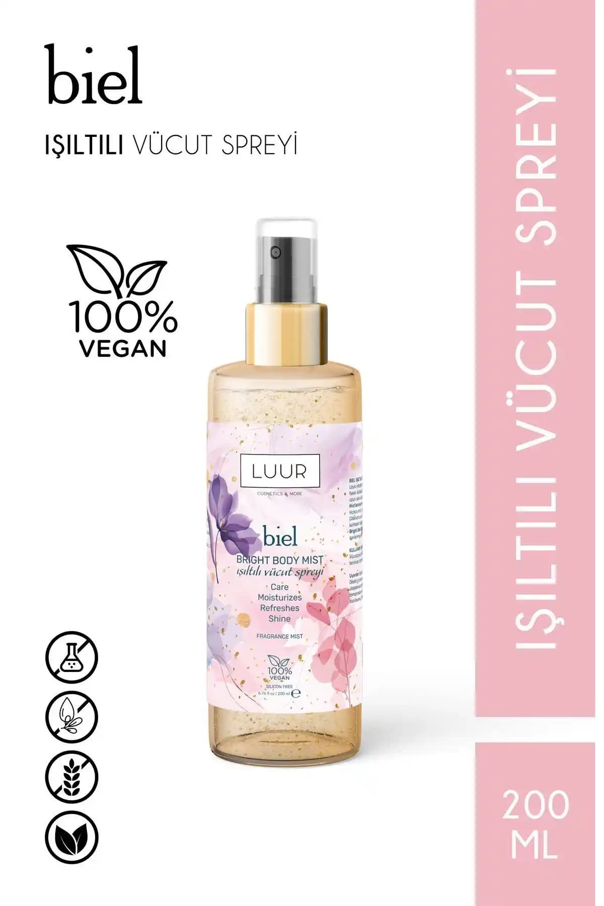 LUUR COSMETICS & MORE Biel Vücut Spreyi: Kalıcı ve Işıltılı Parfüm Özellikleri ve Kullanım Rehberi