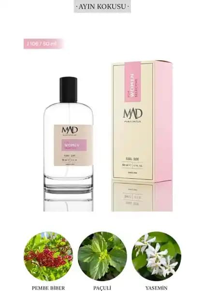 Mad Parfüm Mad J106 Selective Kadınlar İçin Çiçeksi Eau de Parfum 50 ml