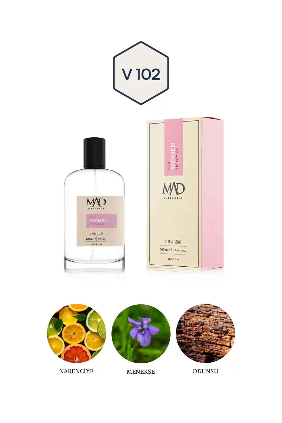 Mad V102 Selective Kadın Parfümü: Ferah ve Kalıcı Yaz Kokusu, 100 ml
