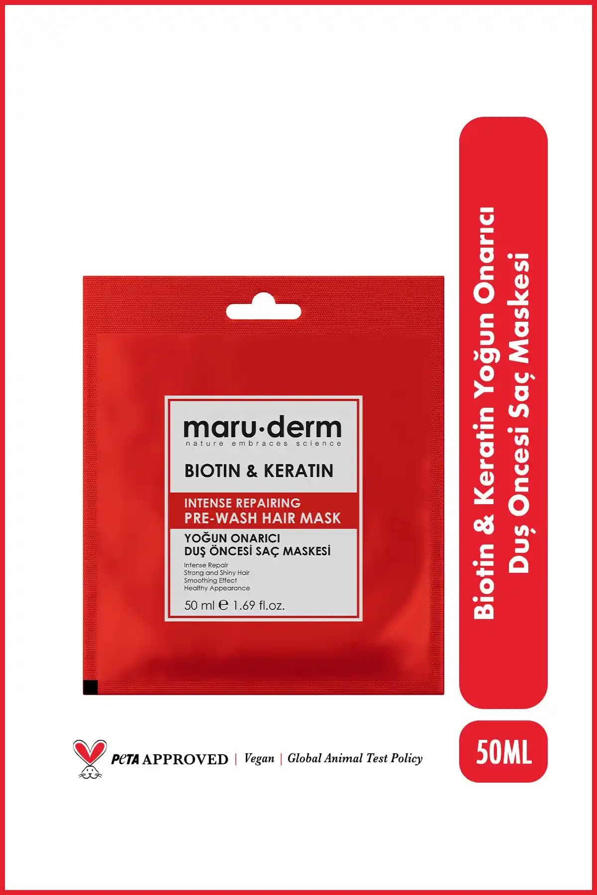 Maru.Derm Duş Öncesi Saç Maskesi ile Güçlü ve Sağlıklı Saçlar İçin Etkili Bakım Çözümü